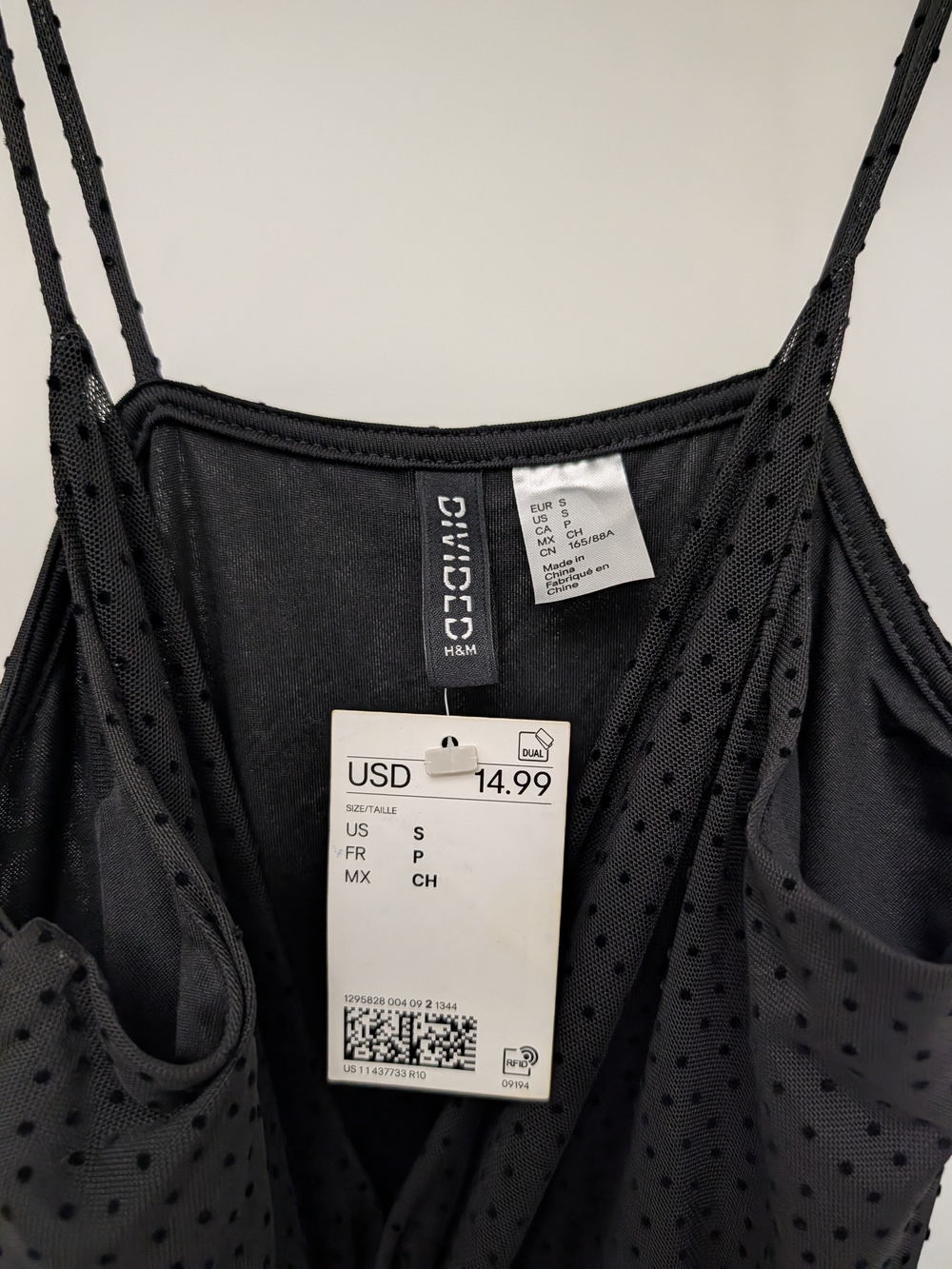 Divided Black Mesh Dress